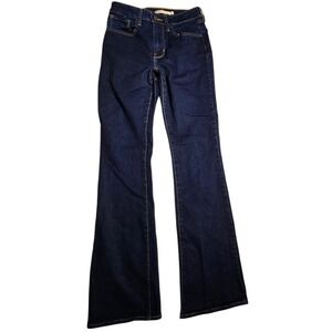 Levis 725 High Rise Bootcut Jeans Womens 27 Dark Wash Indigo Denim Stretch 840